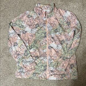 Floral Women's Top - Pink and Green